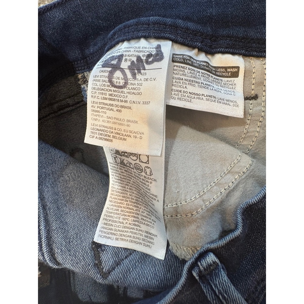 Levis 512 Perfectly Slimming Straight Leg Jeans Womens Blue Denim Size 8 Medium - Picture 4 of 4